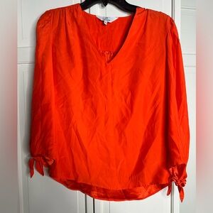 La roque orange blouse size xs